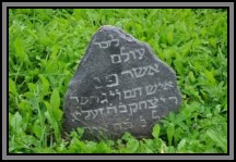 Tombstone in the Kelme cemetery. August 2009