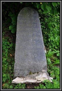 Tombstone in the Kelme cemetery. August 2009