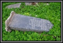 Tombstone in the Kelme cemetery. August 2009