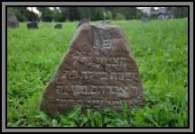 Tombstone in the Kelme cemetery. August 2009